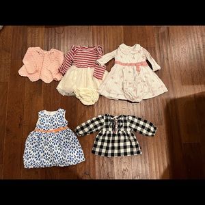 6 - 12 month Baby girl dresses bundle